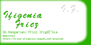 ifigenia fricz business card